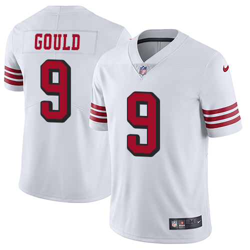 San Francisco 49ers Limited White Men Robbie Gould NFL Jersey #9 Rush Vapor Untouchable->san francisco 49ers->NFL Jersey